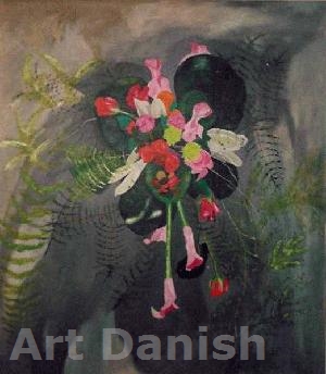 Weddingflower on canvas 30 x 40 cm olie maleri
